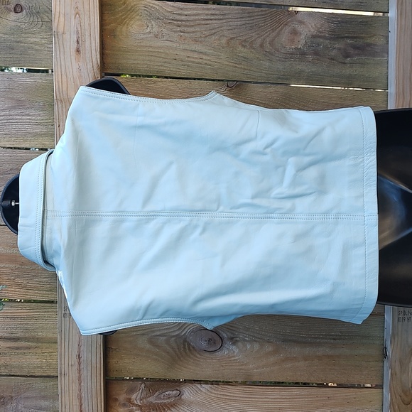 Serrano Leather Vintage Y2K Baby Blue Vest - Picture 6 of 8